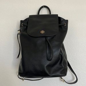 Tory Burch Black Leather Backpack